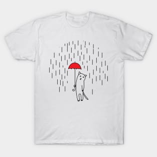 cat and rain T-Shirt